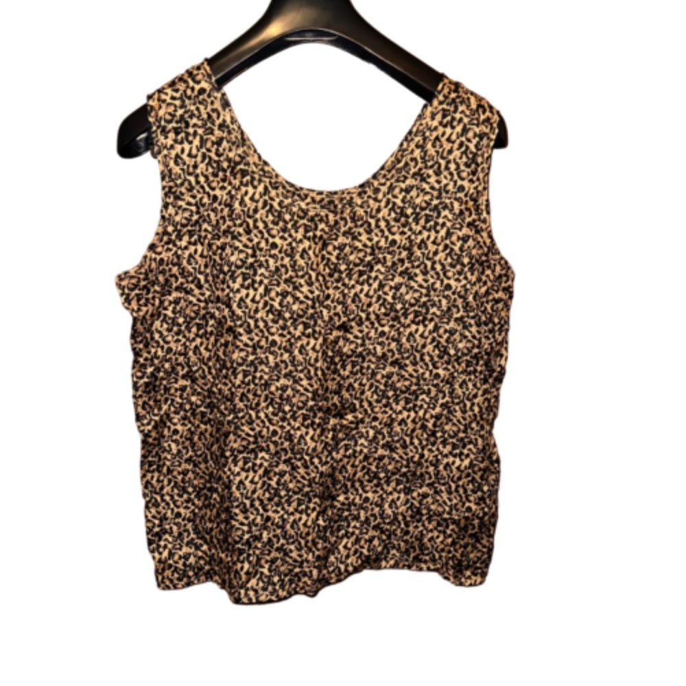 Leopard Print Silk Top